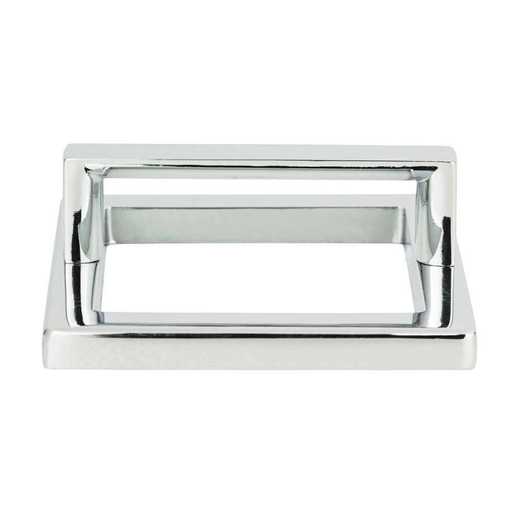 2 1/2" Centers Square Base In Polished Chrome With Squared Handle In Polished Chrome