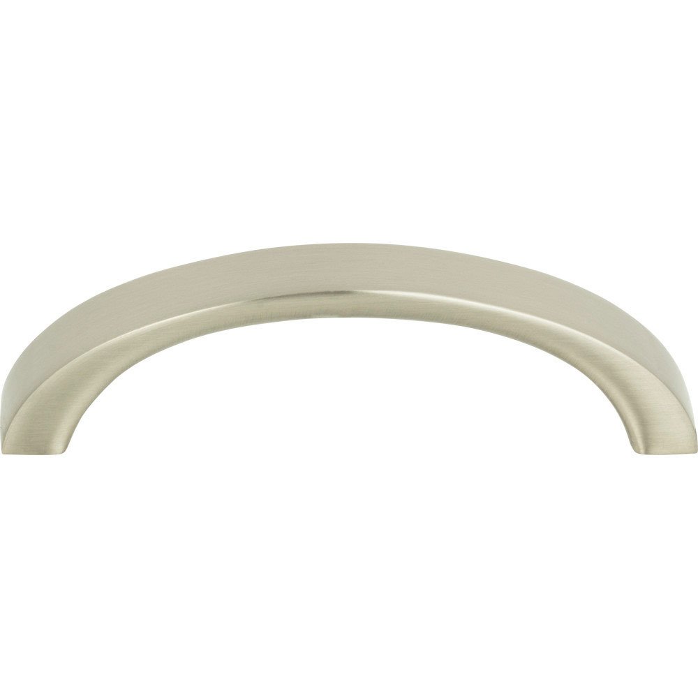 2 1/2" Centers Curved Handle In Brushed Nickel