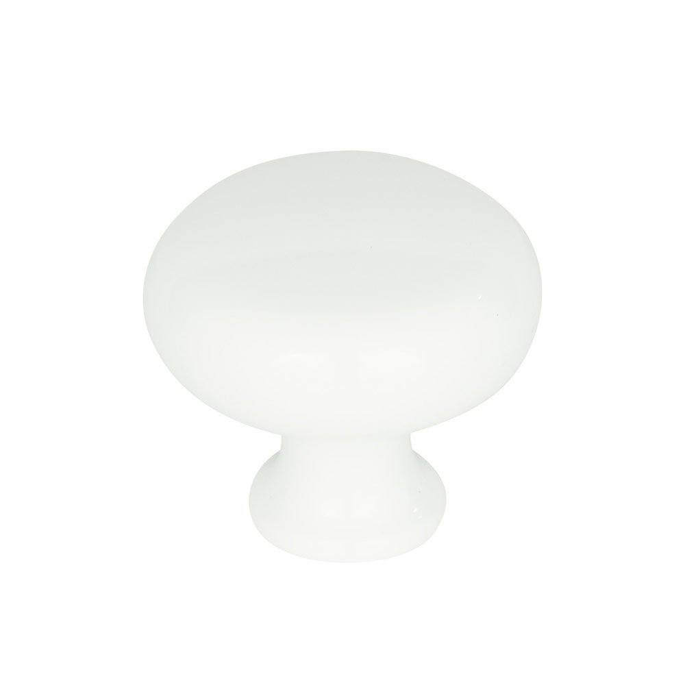 1 1/4" Round Knob in High White Gloss