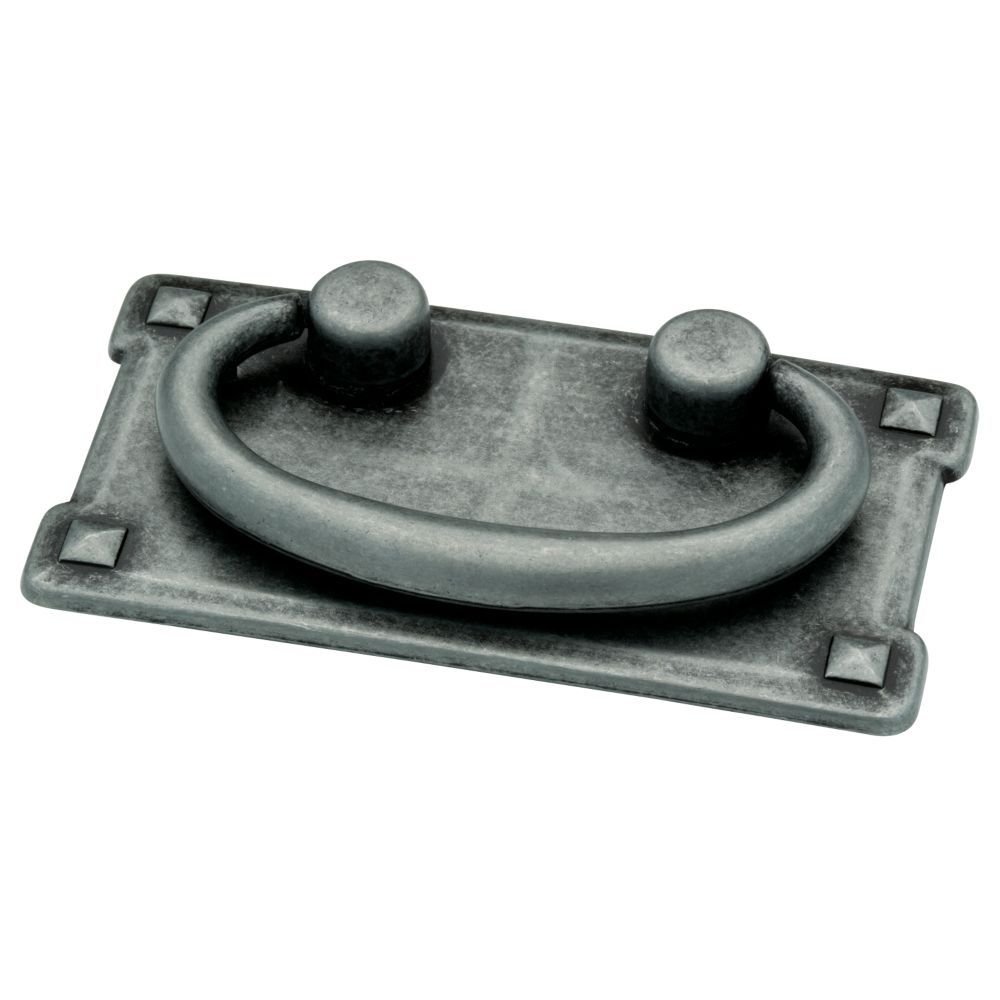 Bail Pull Horizontal 3" (76mm) Centers Zinc Pewter Antique