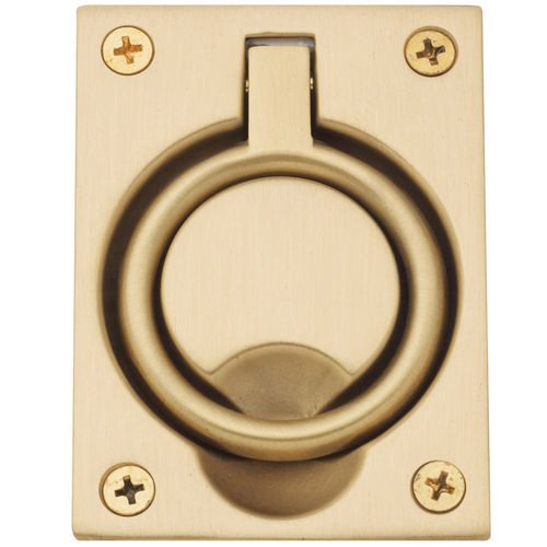 3 5/16" Recessed Ring Pull in PVD Lifetime Satin Brass
