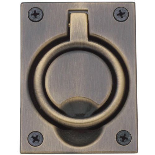 3 5/16" Recessed Ring Pull in Satin Brass & Black