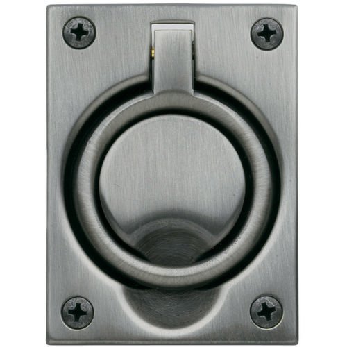 3 5/16" Recessed Ring Pull in PVD Graphite Nickel
