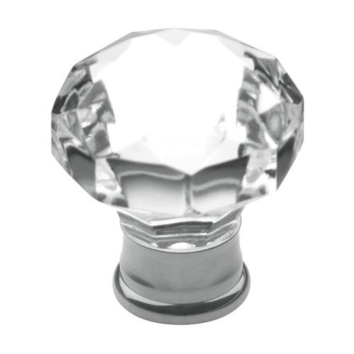 1 3/16" Diameter Mushroom Crystal Knob in Polished Chrome