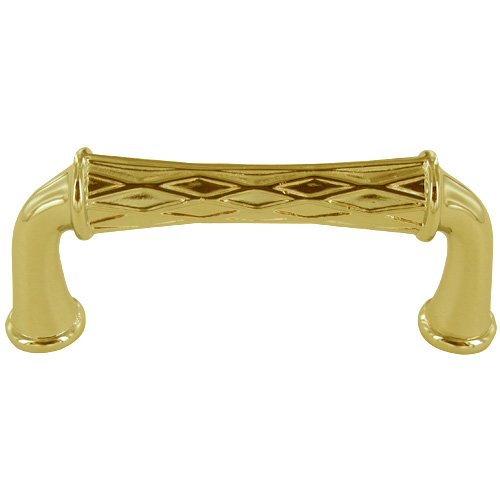 3" Centers Couture A Handle in Polished Brass