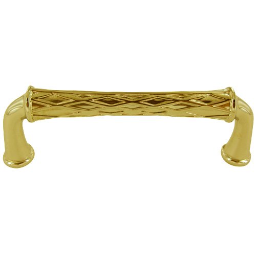 4" Centers Couture A Handle in Polished Brass