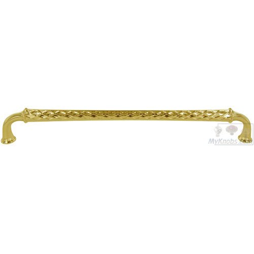 12" Centers Couture A Appliance Pull in Polished Brass
