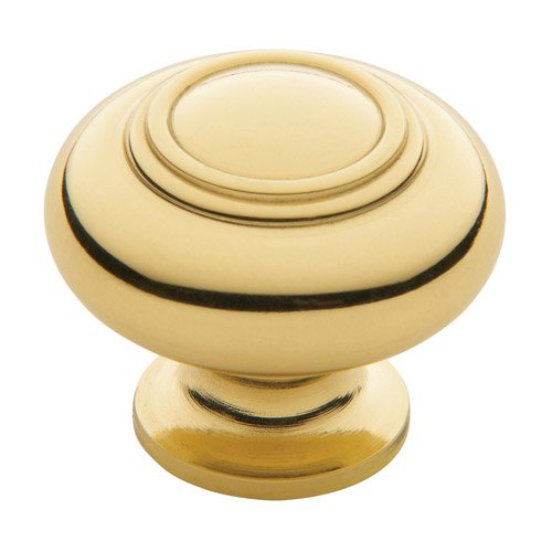 1 1/4" Diameter Ring Deco Knob in Polished Brass