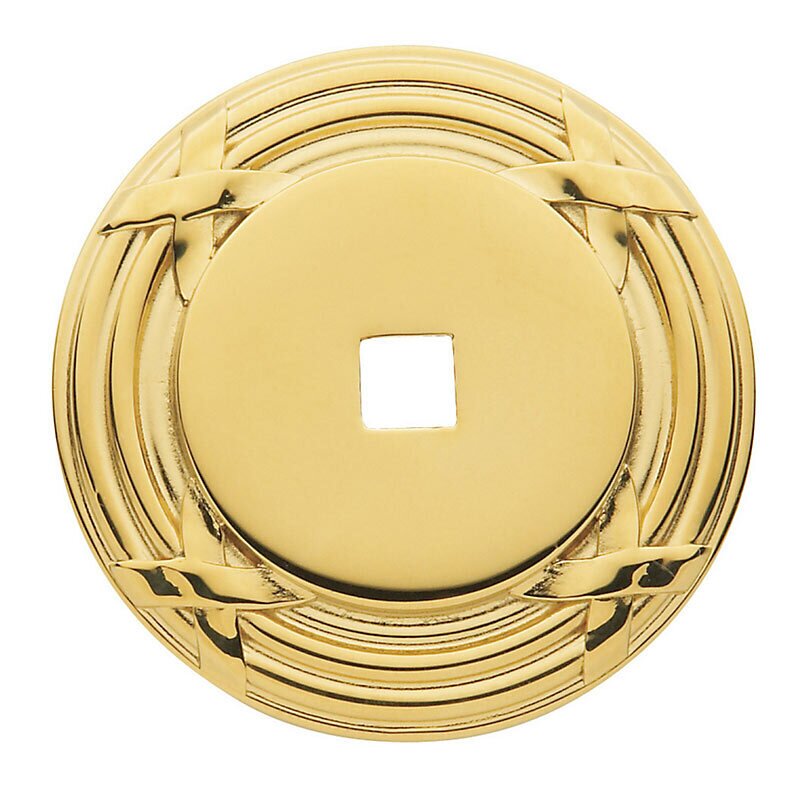 Round Edinburgh Knob Backplate in Polished Brass