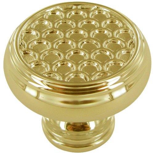 1 1/4" Diameter Couture B Knob in Polished Brass