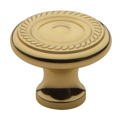 1 1/4" Diameter Rope Knob in Polished Brass