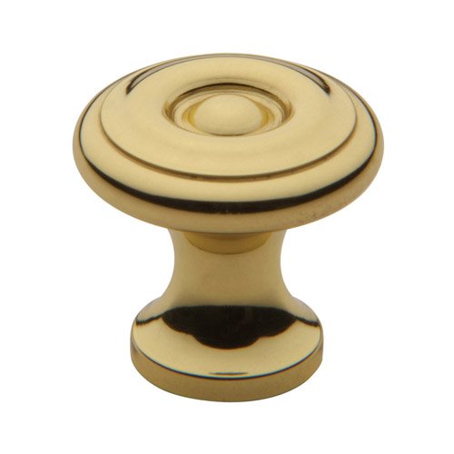 1" Diameter Colonial Knob in Polished Brass