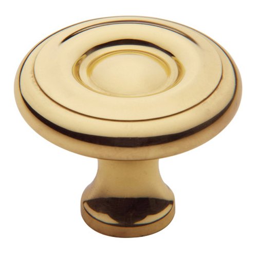 1 1/2" Diameter Colonial Knob in Polished Brass