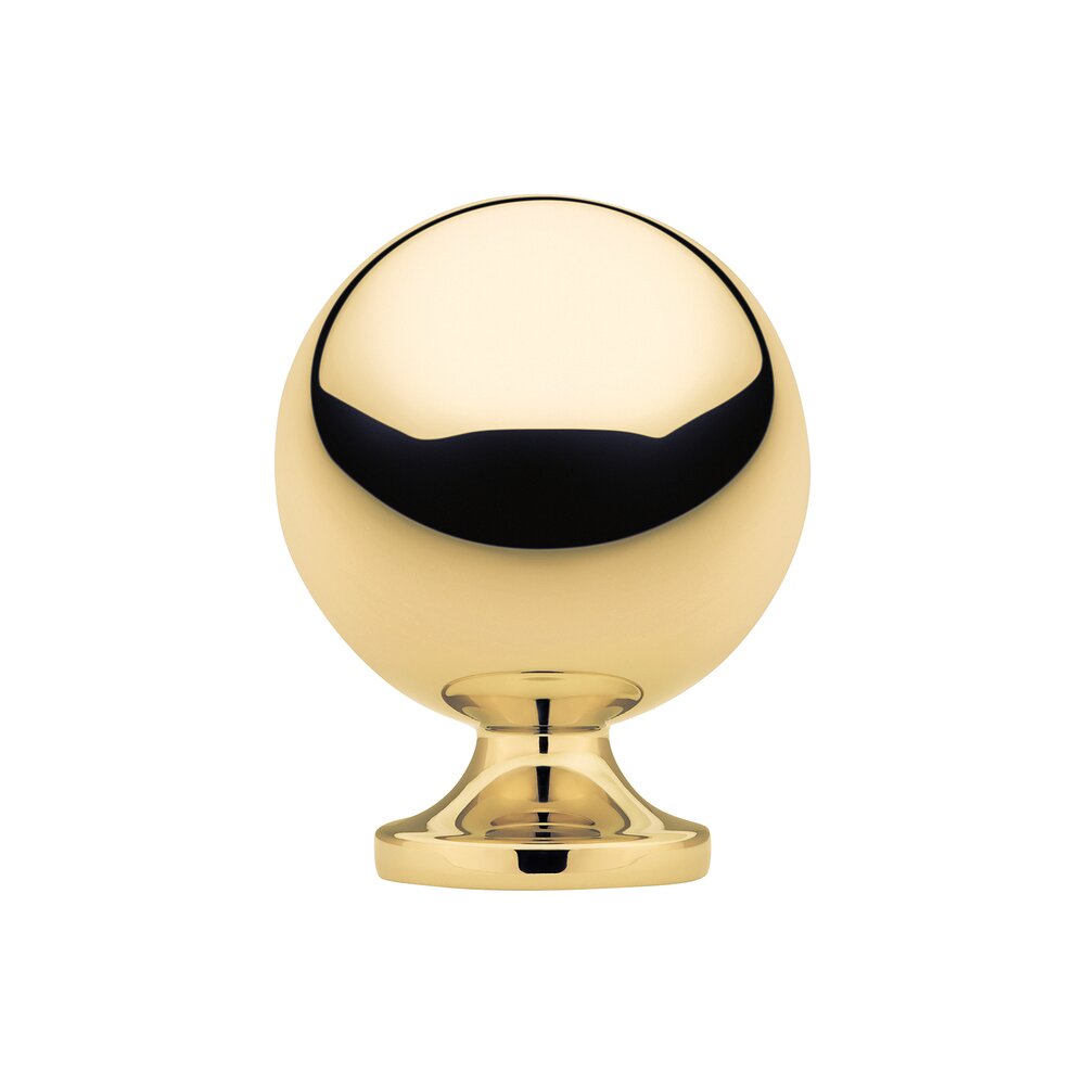 1" Diameter Spherical Knob in Polished Brass