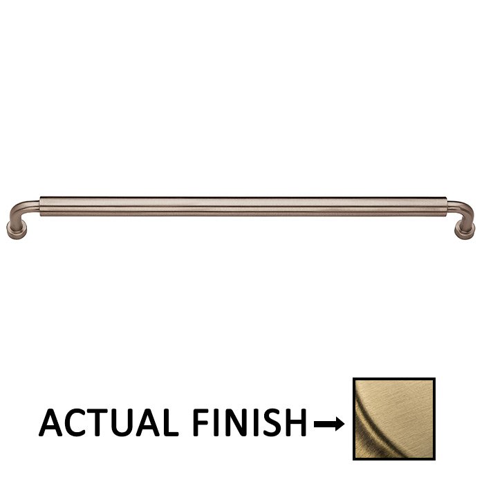15" Centers Appliance Pull in Satin Brass & Brown