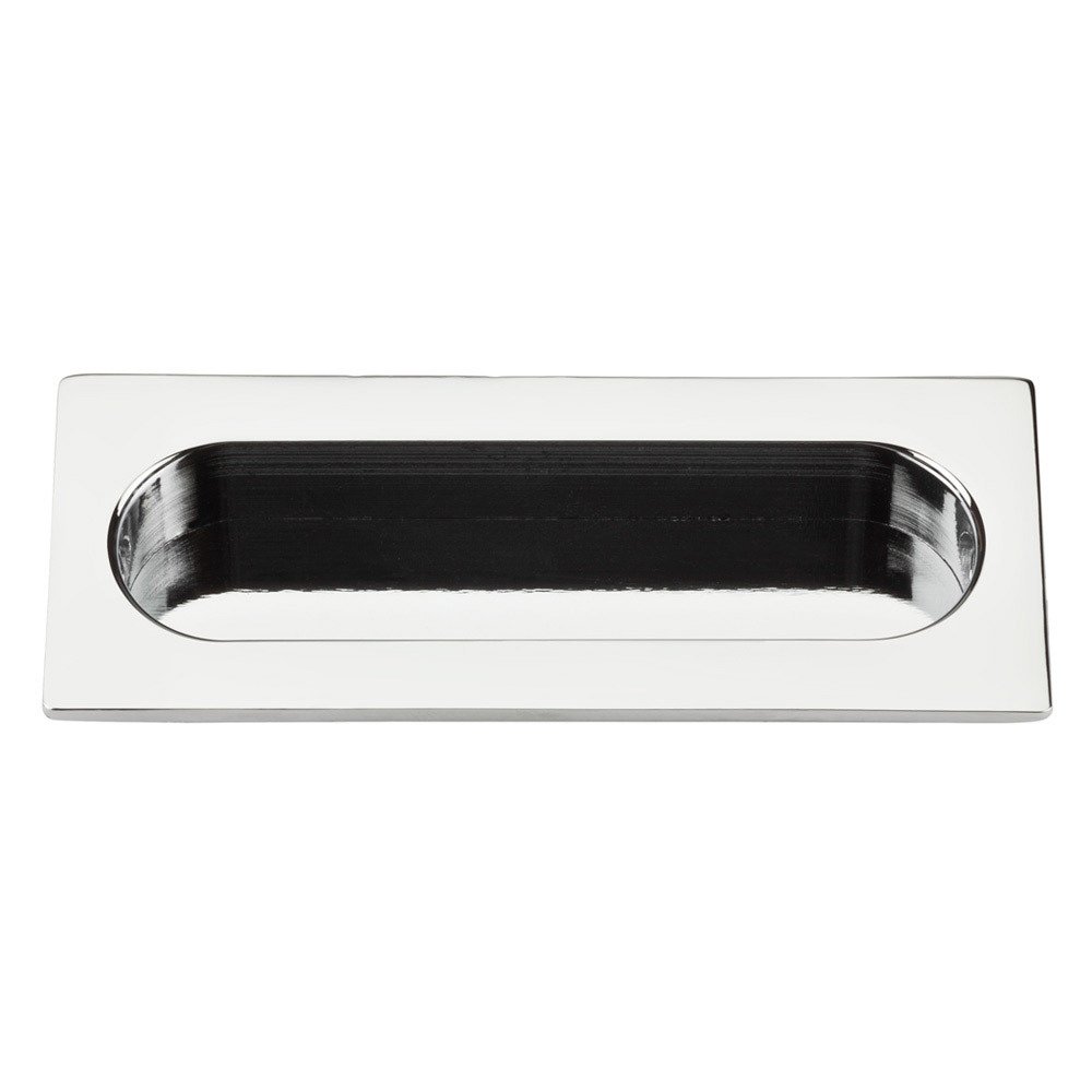 Recessed Flush Pull in Polished Chrome
