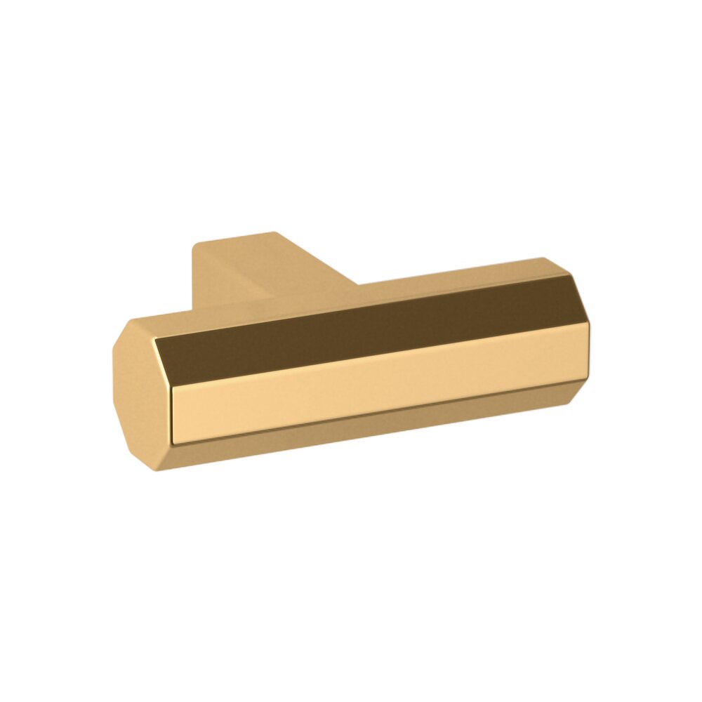 1 1/2" Octagonal Knob in Lifetime Pvd Polished Brass