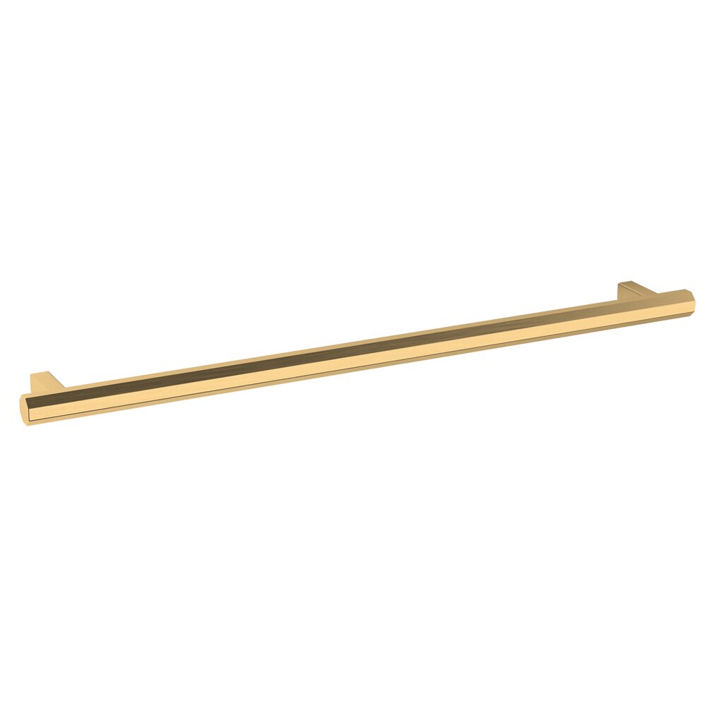 18" Centers Octagonal Appliance Pull in PVD Lifetime Satin Brass