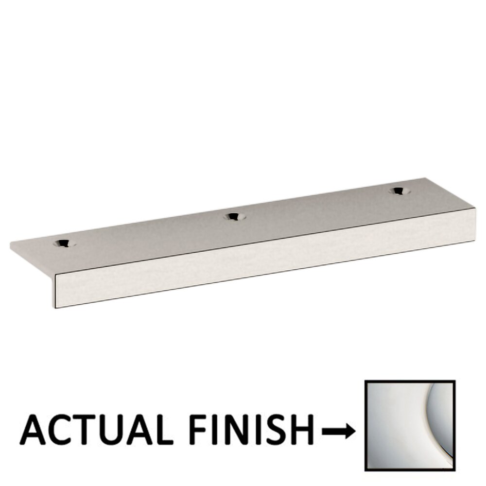 Estate Cabinet Hardware Collection - 4 Centers Edge Pull in Lifetime Pvd  Polished Nickel by Baldwin Hardware - 4621055