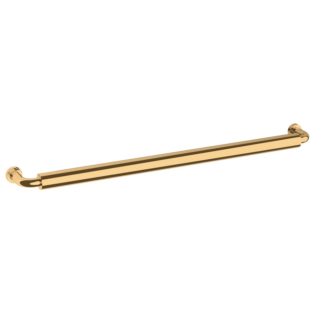 18" Centers Hollywood Hills Appliance Pull in Unlacquered Brass