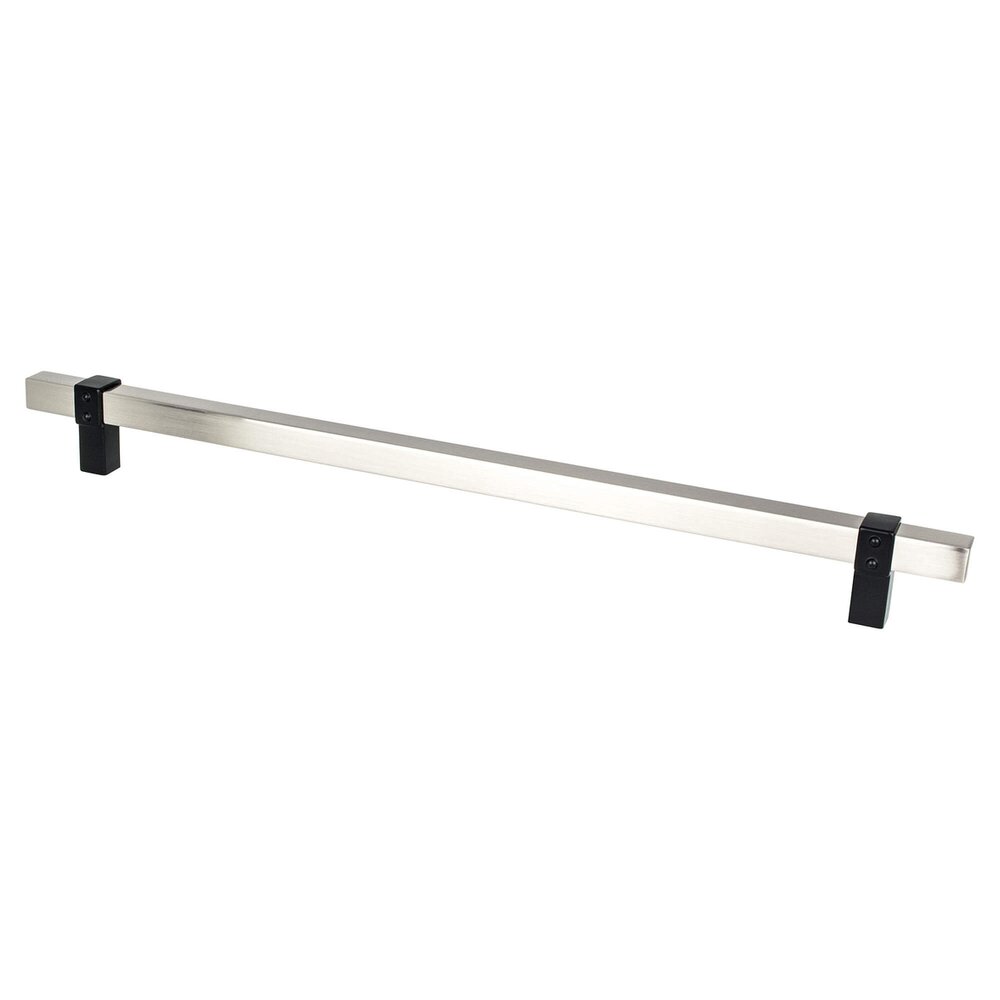 12" Centers Classic Comfort Appliance Pull in Brushed Nickel and Matte Black