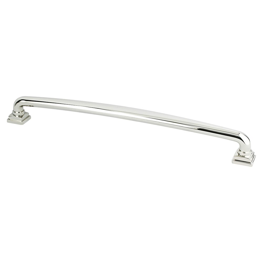 12" Centers Timeless Charm Appliance Pull in Polished Nickel
