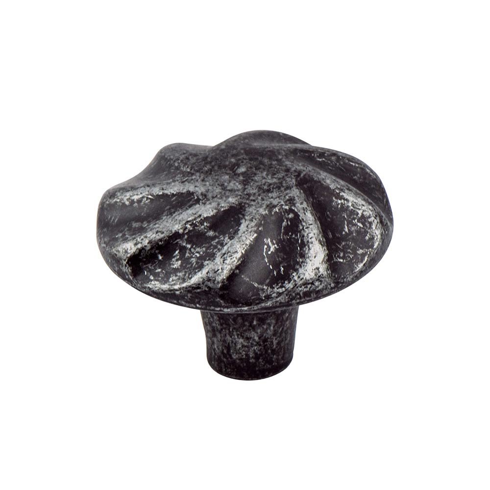 1 5/16" Diameter Artisan Inspired Spiral Knob in Weathered Iron