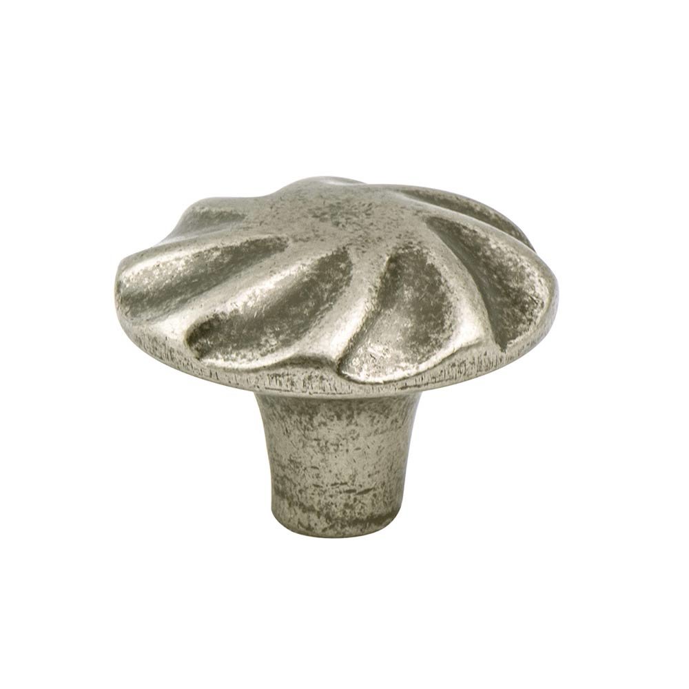 1 5/16" Diameter Artisan Inspired Spiral Knob in Weathered Nickel