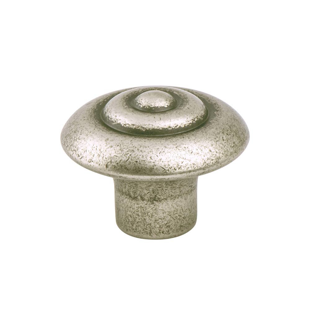 1 1/4" Diameter Artisan Inspired Knob in Weathered Nickel