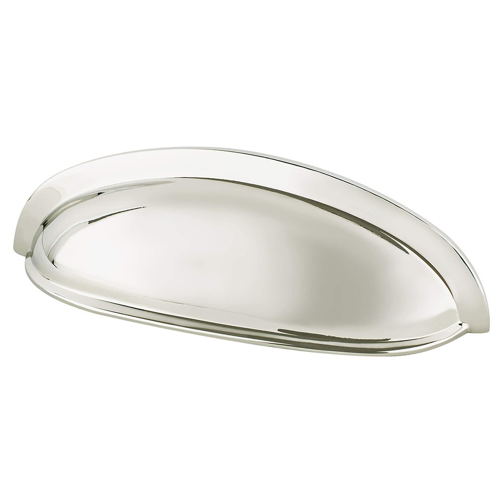 3" Centers Classic Comfort Cup Pull in Polished Nickel