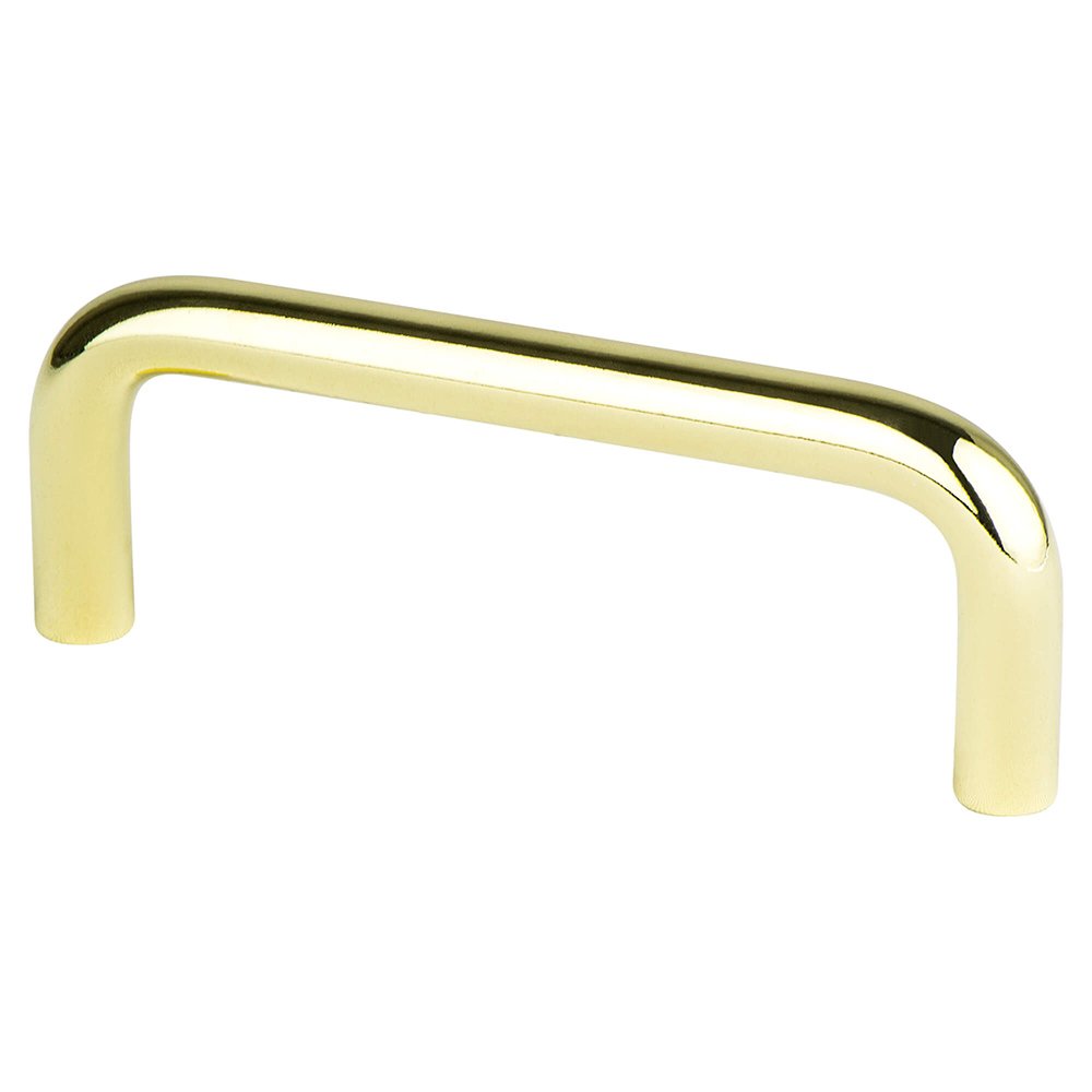 3" Centers Uptown Appeal Pull in Polished Brass