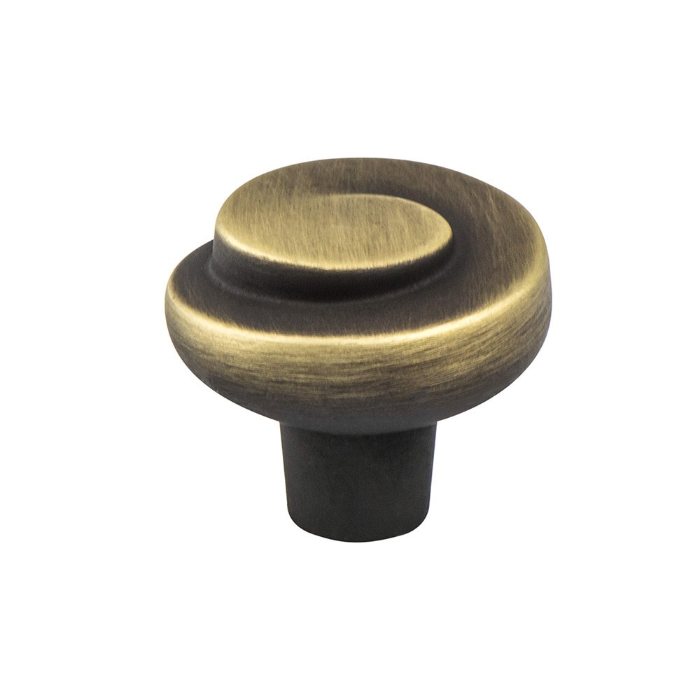 1 3/16" Diameter Artisan Inspired Knob in Rustic Brushed Brass
