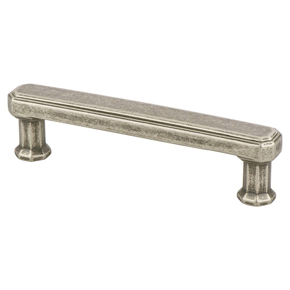 3 3/4" Centers Timeless Charm Pull in Weathered Nickel