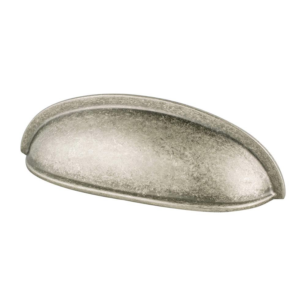 3" Centers Timeless Charm Cup Pull in Weathered Nickel