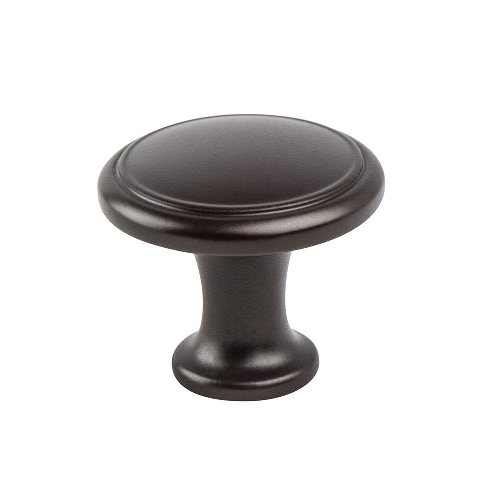 1 1/8" Diameter Timeless Charm Ringed Knob in Rubbed Bronze