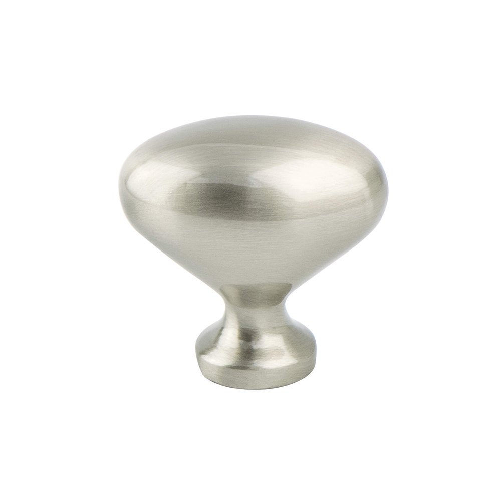 1 5/16" Long Timeless Charm Oval Knob in Brushed Nickel