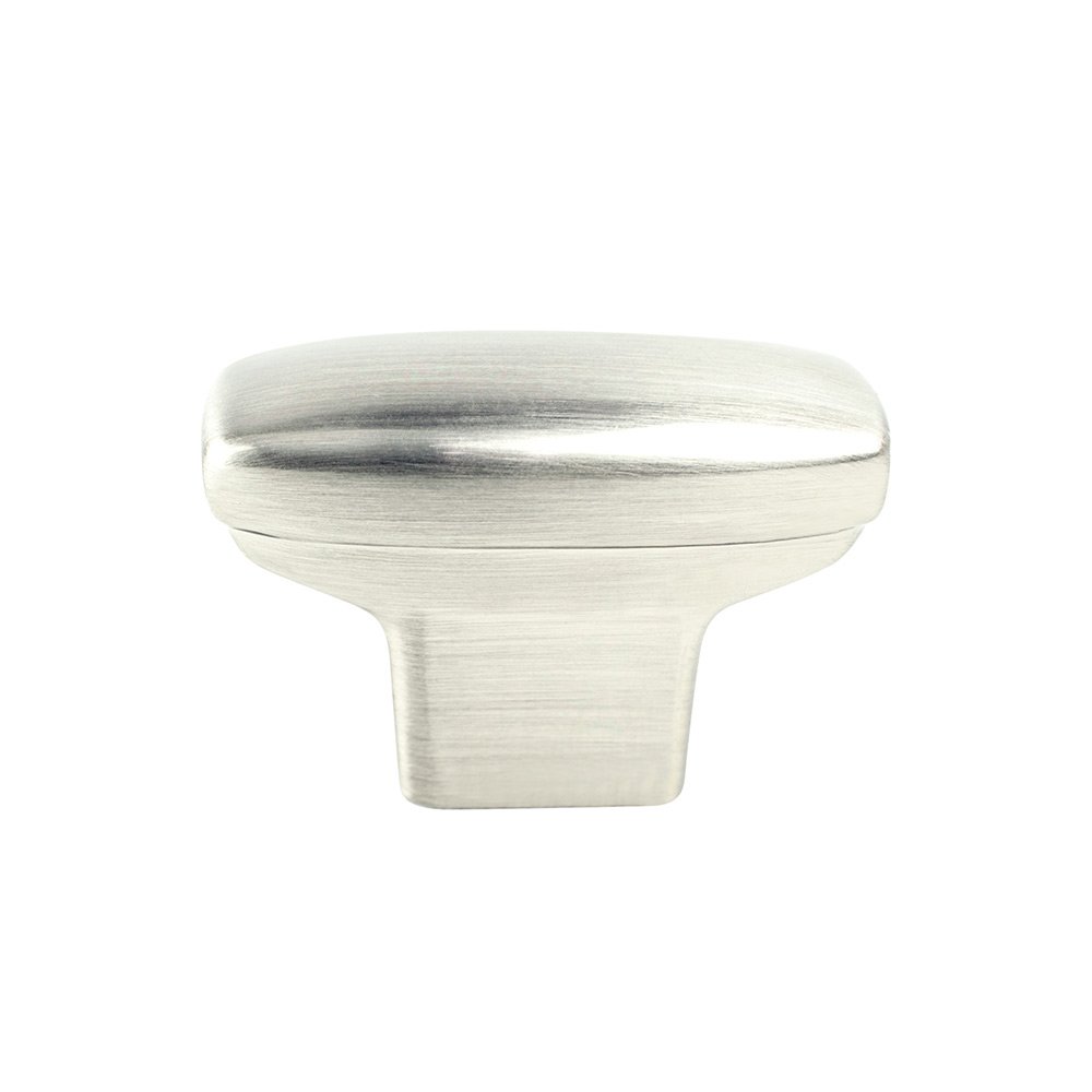 1 7/16" Long Rectangle Knob in Brushed Nickel