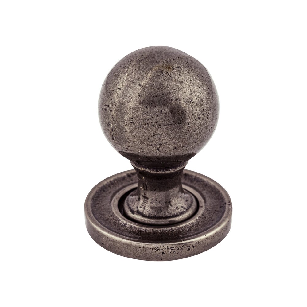 Paris Smooth 1 1/4" w/Backplate Diameter Mushroom Knob in Cast Iron
