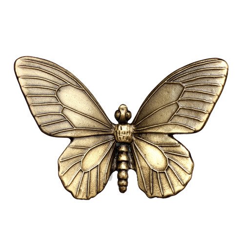 Butterfly Knob in Antique Brass