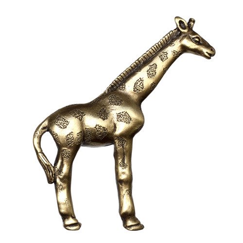 Giraffe Knob in Antique Brass
