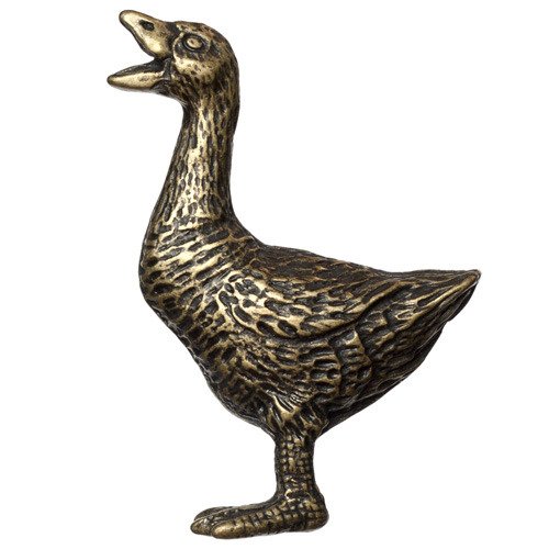 Goose Knob in Antique Brass