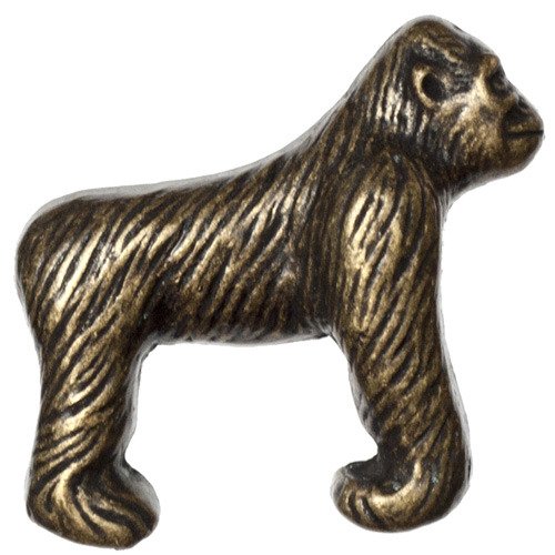 Gorilla Knob in Antique Brass