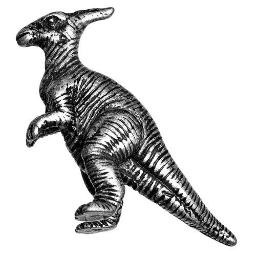 Lophostropheus Dinosaur Knob in Pewter
