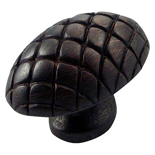 Large Quilted Egg Knob in Oil Rubbed Bronze