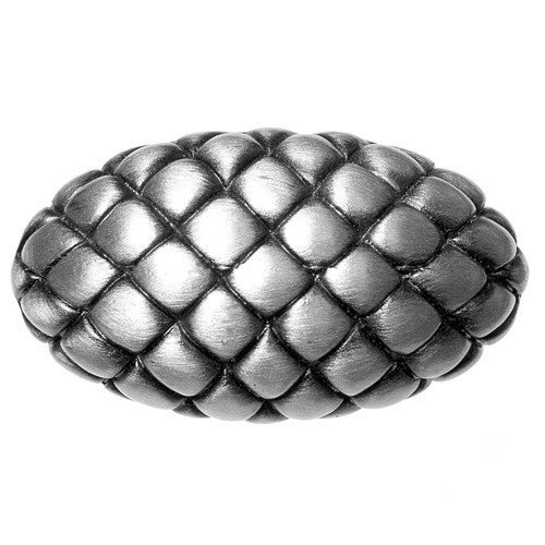 Large Quilted Egg Knob in Pewter