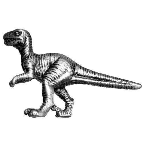 Tyrannosaurus Rex Dinosaur Knob in Pewter