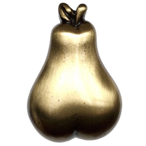Pear Knob in Antique Brass