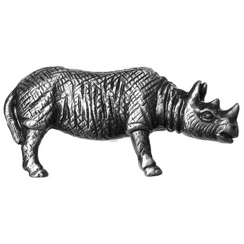 Rhino Knob in Pewter