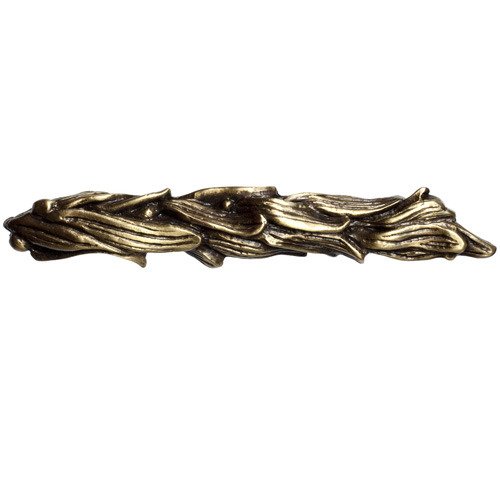 3" Centers Seaweed Handle in Antique Brass