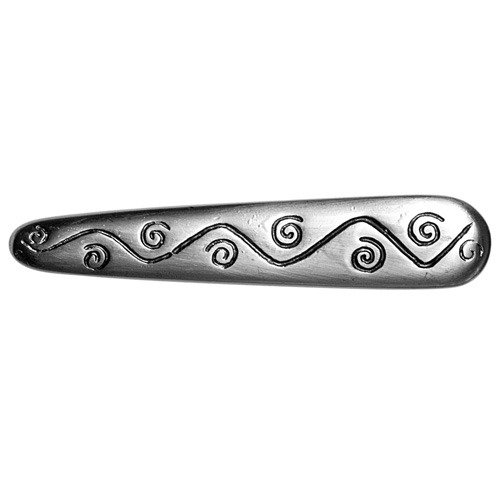 2 1/2" Centers Swirl Handle in Pewter